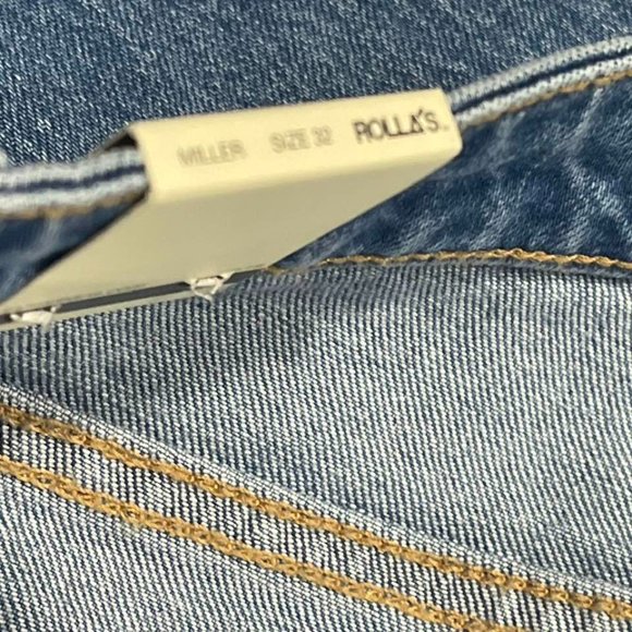 Rolla's Australia NWT Women's Medium Wash Mid Rise Miller Cropped Jeans 32/28 - Picture 6 of 16